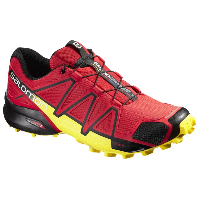 Sapatilhas Trail Running Salomon SPEEDCROSS 4 Homem Vermelhas / Amarelas - Portugal SYBNW-1849
